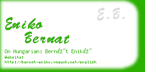 eniko bernat business card